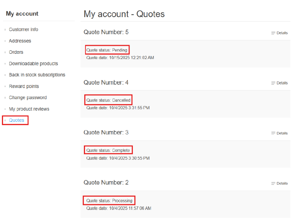 request-for-quote-my-account
